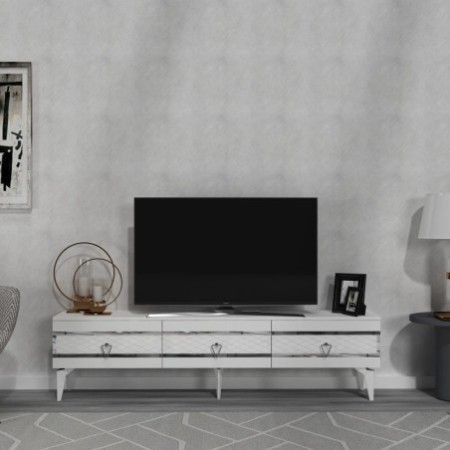 Mueble TV Ipek Blanco Plata - 475OLV2708