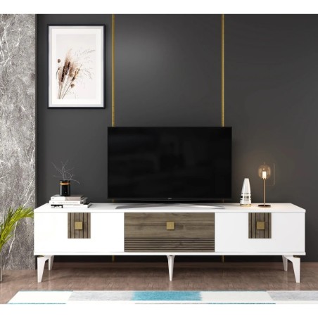 Mueble TV Luna Blanco Nogal