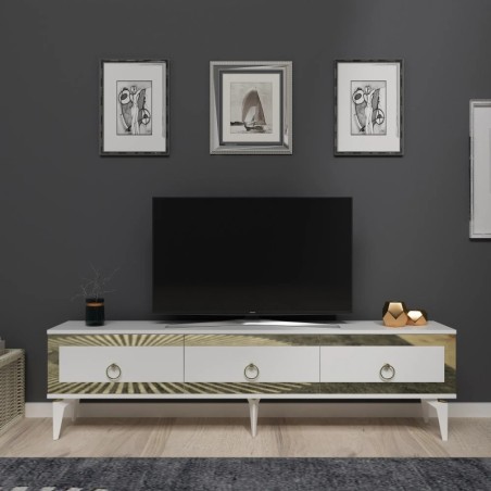 Mueble TV Ponny Blanco Oro