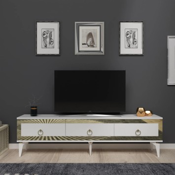 Mueble TV Ponny Blanco Oro - 475OLV2720