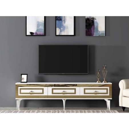 Mueble TV Karya Blanco Oro