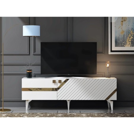 Mueble TV Iris Blanco Oro - 475OLV2728