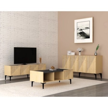 Conjunto de muebles de sala Draw Roble Zafiro Negro - 475OLV2803