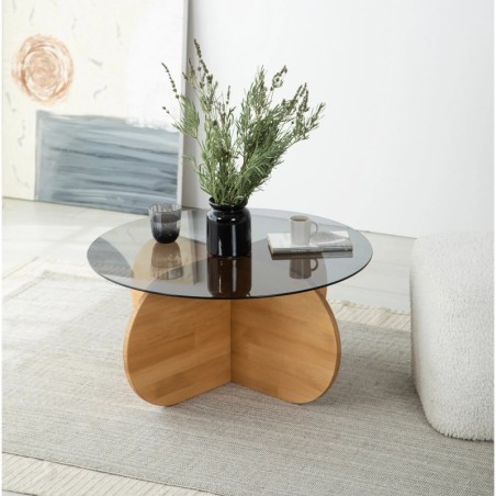 Mesa de centro Bubble Wood humo Roble