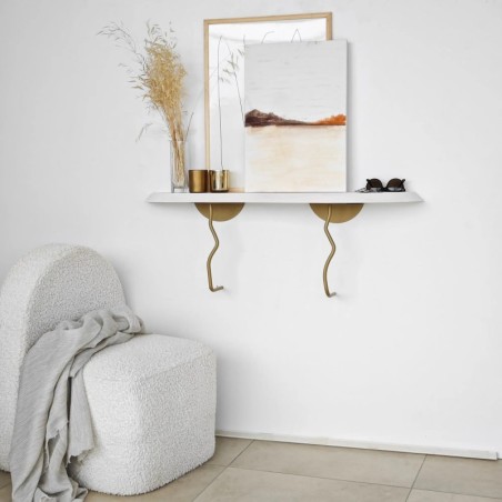 Estante de pared Lierre Oro Blanco