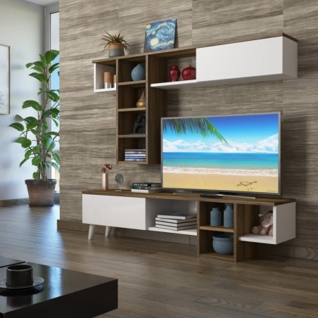 Mueble TV Beta Miyase Nogal Blanco