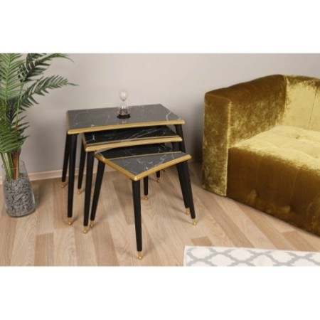 Mesa Nido (3 Piezas) Tensio Negro Oro - 572KTE1126