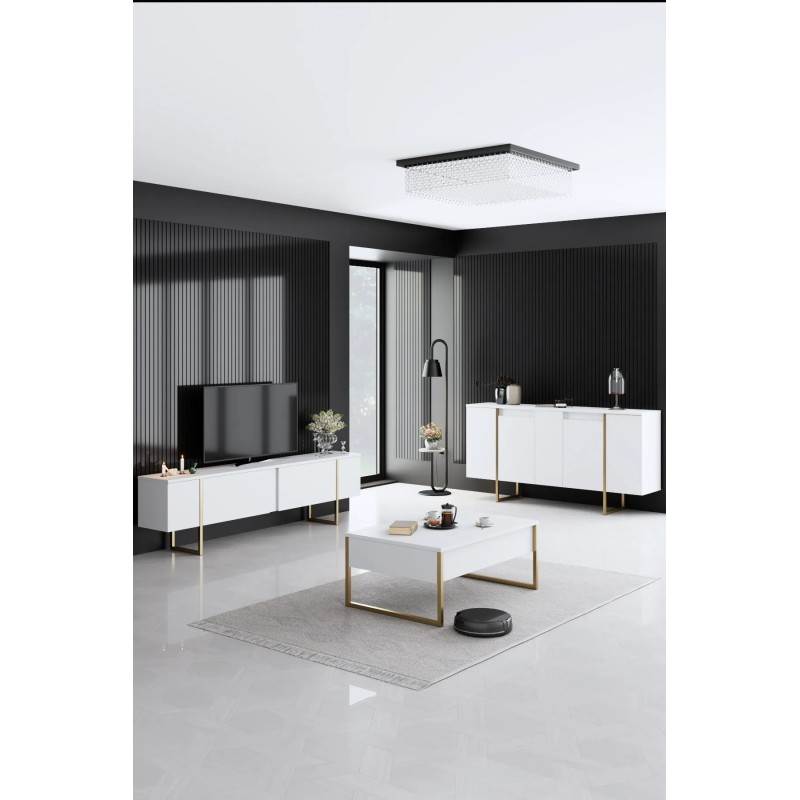 Conjunto de muebles de sala Luxe Blanco Oro - 618BLY1185