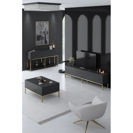 Conjunto de muebles de sala Lord Antracita Oro - 618BLY1190