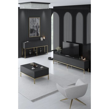 Conjunto de muebles de sala Lord Antracita Oro - 618BLY1190