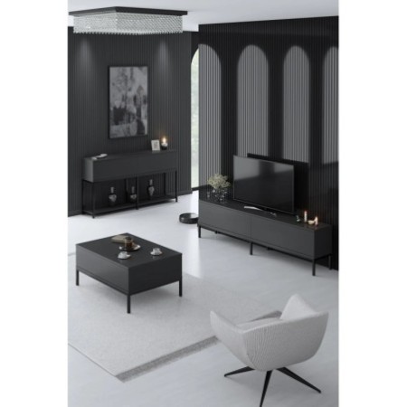 Conjunto de muebles de sala Lord Antracita Negro - 618BLY1198