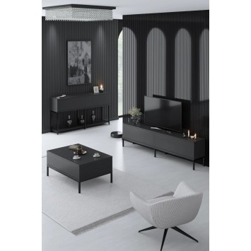 Conjunto de muebles de sala Lord Antracita Negro - 618BLY1198