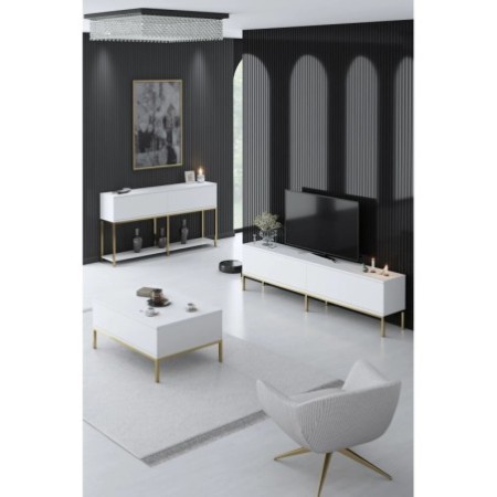 Conjunto de muebles de sala Lord Blanco Oro - 618BLY1203