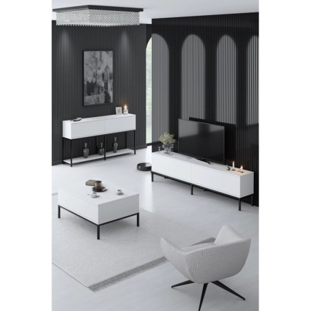 Conjunto de muebles de sala Lord Negro Blanco - 618BLY1211