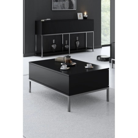 Mesa de centro Lord Negro Plata - 618BLY1218