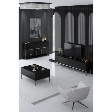 Conjunto de muebles de sala Lord Negro Plata