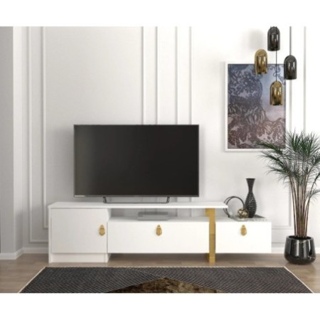 Mueble TV Aramis  Blanco Oro - 804TRH4911