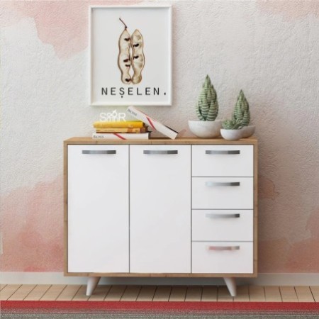 Gabinete multiusos Waga Roble Blanco - 811MDD4108