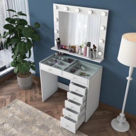 Mesa de maquillaje BJ117 2788 Blanco - 893RAN5414