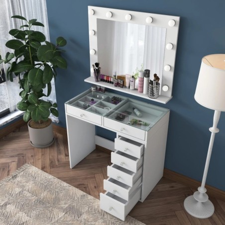 Mesa de maquillaje BJ117 2788 Blanco