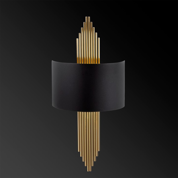 Lámpara de pared 616-A oro negro metal 75x10x22 cm