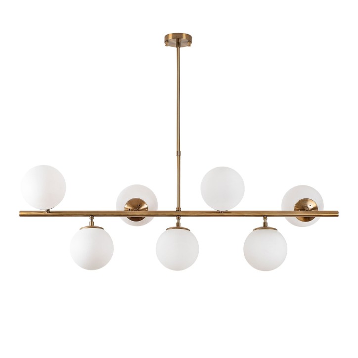 Lámpara de techo Fazli-10535 oro cobrizo metal vidrio 113x40x46-85 cm