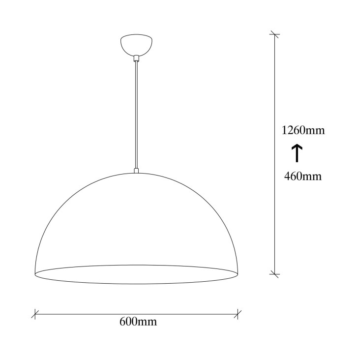 Lámpara de techo Sivani-MR-724 oro negro metal diámetro 60x126 cm