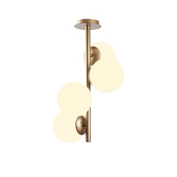 Lámpara de techo Faze-NT-138 oro metal vidrio diámetro 32x53 cm - 8681875742855