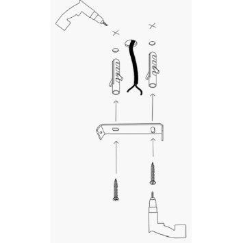 Lámpara de pared Hilal-3821 blanco negro metal vidrio 15x25x44 cm - 8681875467994