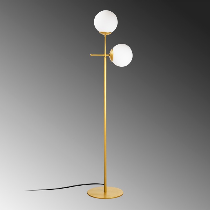 Lámpara de pie Mudoni-MR-955 oro metal vidrio 34x15x174 cm