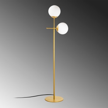 Lámpara de pie Mudoni-MR-955 oro metal vidrio 34x15x174 cm - 8681875648683