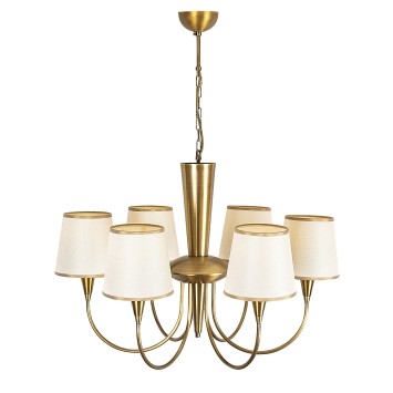 Lámpara de techo Pardo-3011 oro cobrizo metal tela diámetro 75x85 cm - 8681875458749