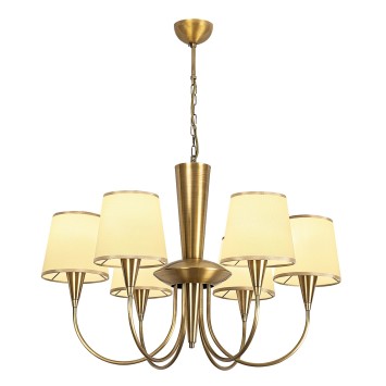 Lámpara de techo Pardo-3011 oro cobrizo metal tela diámetro 75x85 cm - 8681875458749