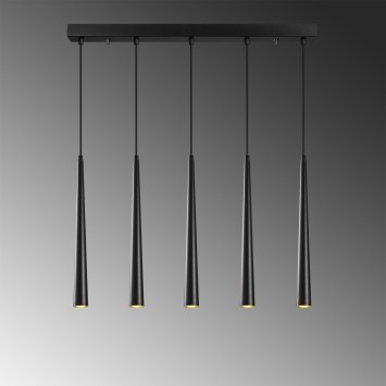 Lámpara de techo Uğur-6075 negro metal 78x5x135 cm - 8681875500998