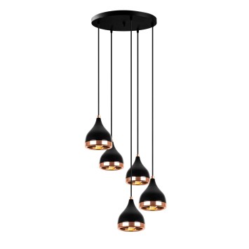 Lámpara de techo Yıldo-7005 cobre negro metal 43x43x135 cm - 8681875877144