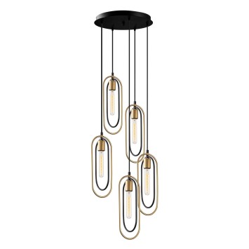 Lámpara de techo Cerco-2041 oro negro metal 48x48x132 cm - 8681875884081