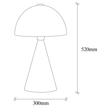 Lámpara de mesa Dodo-5052 blanco metal 30x30x52 cm - 8681875884180