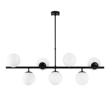 Lámpara de techo Fazli-10525 negro metal vidrio 113x40x46-85 cm - 8683342387248