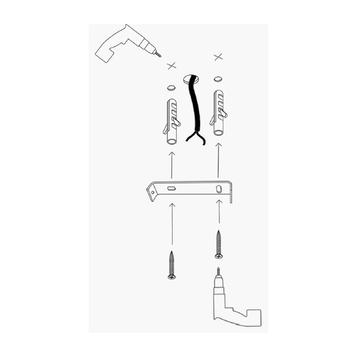 Lámpara de techo Abaküs-4891 blanco negro hierro vidrio 124x40x33 cm