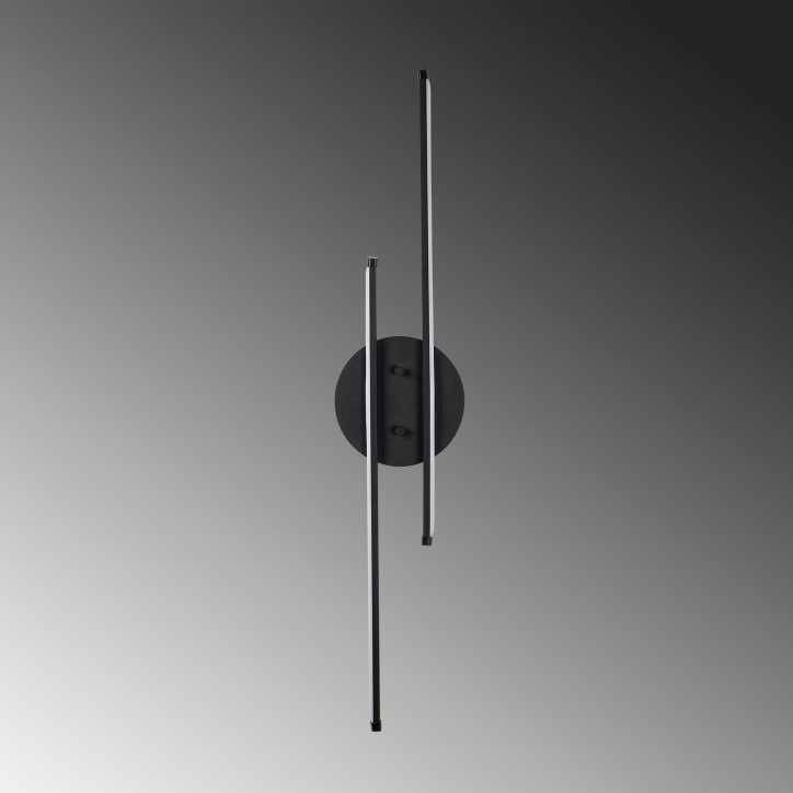 Lámpara de pared Umut-13299 negro metal 17x 86x 5 cm