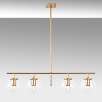 Lámpara de techo Roe-10785 oro brillante metal vidrio 81x15x36-76 cm - 8683342387453