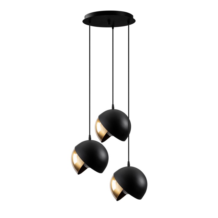 Lámpara de techo Berceste-252-S2 oro negro metal diámetro 40x114 cm