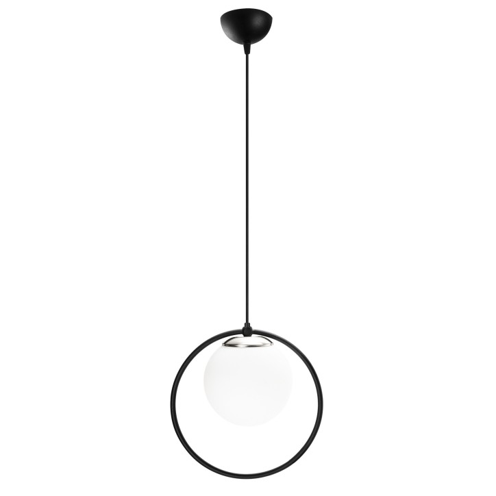 Lámpara de techo Dolunay-4491 blanco negro metal vidrio 26x15x126 cm