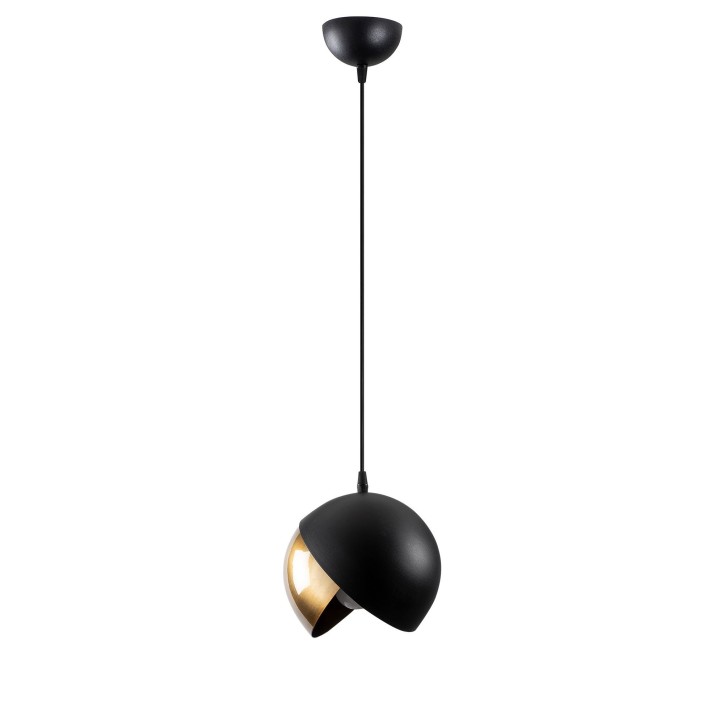 Lámpara de techo Berceste-252-S oro negro metal diámetro 20x114 cm