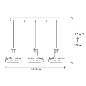 Lámpara de techo Fellini-MR-774 cobre negro metal 100x20x112 cm - 8681875641707