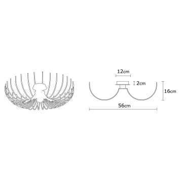 Lámpara de techo Aspendos-N-640 blanco metal diámetro 56x16 cm - 8681875572520