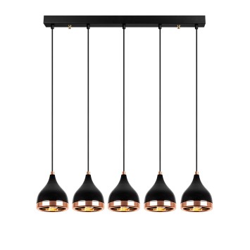 Lámpara de techo Yıldo-7010 cobre negro metal 85x15x135 cm - 8681875877151