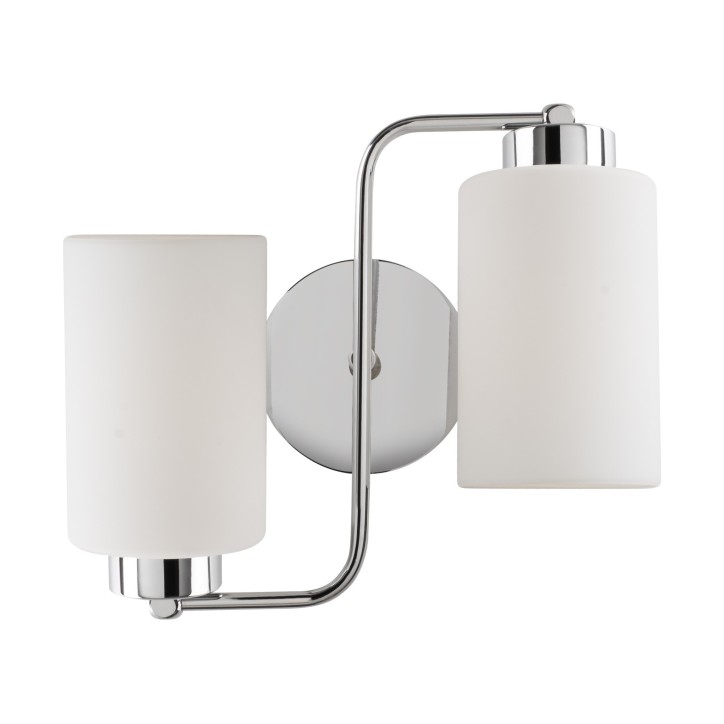 Lámpara de pared Balcova-N-346 plata metal vidrio diámetro 32x28 cm