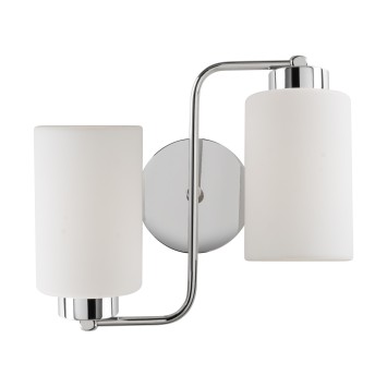 Lámpara de pared Balcova-N-346 plata metal vidrio diámetro 32x28 cm - 8681875577068