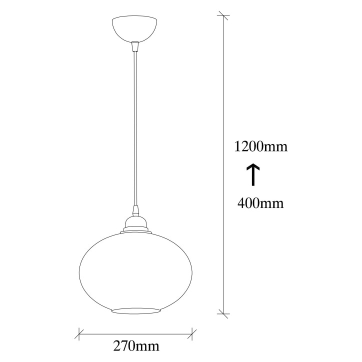 Lámpara de techo Smoked-050 humo metal vidrio 27x27x120 cm